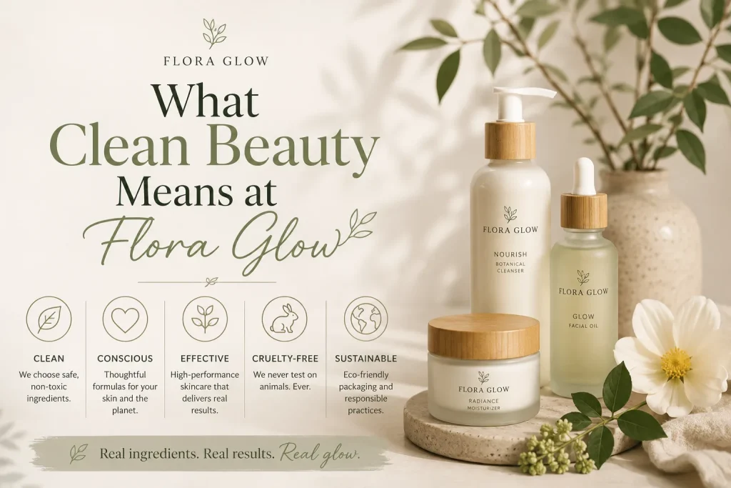 Clean Beauty Means at Flora Glow