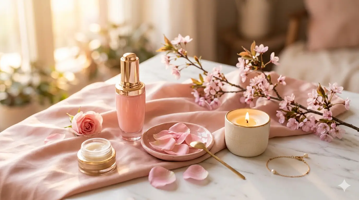 A beautifully styled FloraGlow lifestyle space