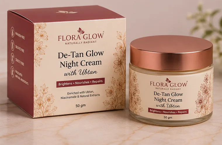 De-Tan Glow Night Cream with Ubtan (50 gm) - Image 3