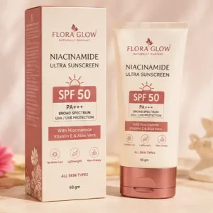 Flora Glow Niacinamide Ultra Sunscreen SPF 50 PA+++ (60 gm)